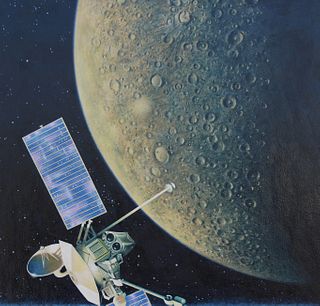 Howard Koslow (1924 - 2016) "Mercury w Mariner 10"