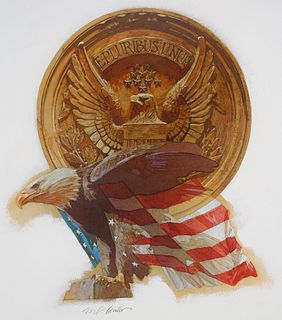 Mark Schuler (B. 1951) "Eagle and Flag"