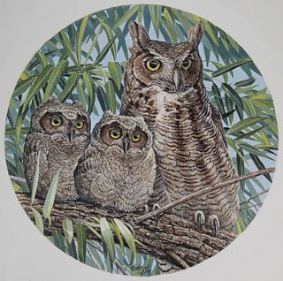 Nicholas Wilson (B. 1947) "Great Horned Owl"