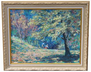 Signed, 1962 Impressionist Wooded Landscape