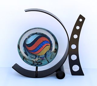 Rollin Karg Art Glass & Metal Sculpture