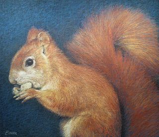 Keith Bowen (B. 1950) "Red Squirrel"
