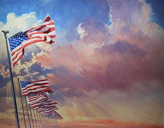 Dennis Lyall (B. 1946) "The Stars and Stripes"
