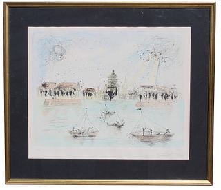 Dali, Framed Colored Etching. Pencil Signed