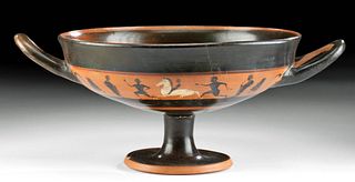 Greek Attic Pottery Stemmed Kylix, ex-Royal Athena