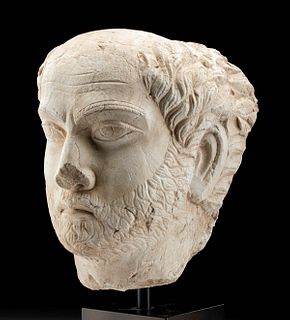 Palmyran Limestone Head of a Male