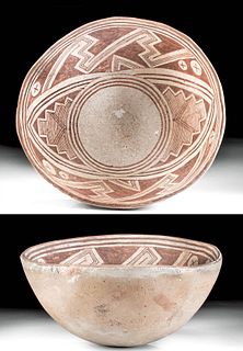 Large Native American Mimbres Pottery Bowl