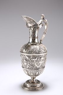 A VICTORIAN SILVER CLARET JUG,?Sheffield 1887, by James Dixon & Son,?after 
