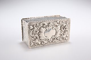 A VICTORIAN SILVER BOX,?by?William Comyns & Sons, London 1887, rectangular,