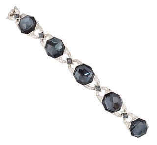A STEPHEN WEBSTER 18CT BRACELET SET WITH DIAMONDS, HAEMATITE?AND GREY HARDS