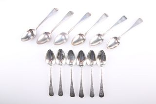 A SET OF SIX GEORGE III SILVER TEASPOONS,?by Richard Jewesson, Sheffield, c