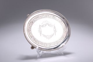 A VICTORIAN OVAL SILVER TEAPOT STAND, by William Wrangham Williams London 1