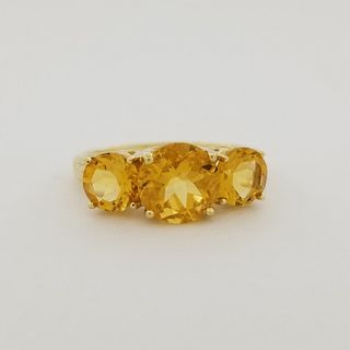 10K Gold & Citrine Multi-Stone Ring