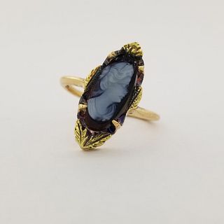 Antique 10K Gold Cameo Ring