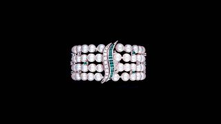 BRACELET WITH PEARLS AND EMERALDS 1930s