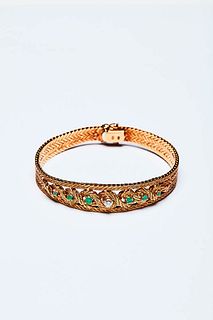 BRACELET FROM THE 1960S WITH EMERALDS