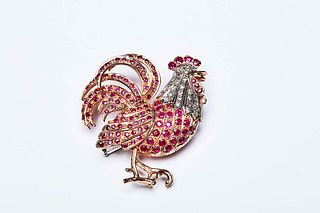 ROOSTER BROOCH 1950s