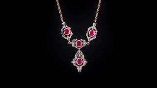 COLLIER WITH RUBIES AND DIAMONDS