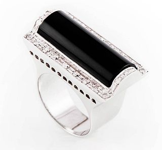 ART DECO' RING WITH ONYX