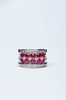 BAND RING WITH RUBIES