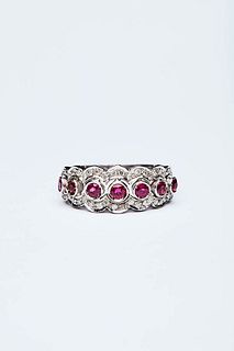 RING WITH  RUBIES AND DIAMONDS
