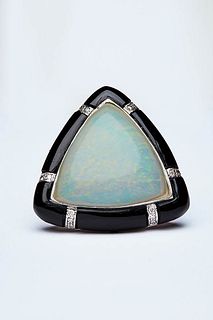 ART DECO' RING WITH OPAL