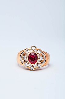 BAND RING WITH RUBY
