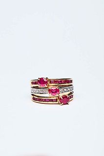 RING WITH RUBIES AND DIAMONDS