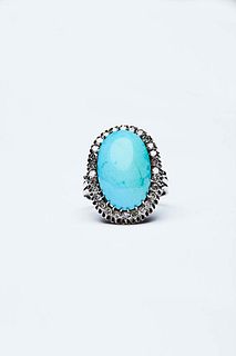 RING WITH PERSIAN TURQUOISE
