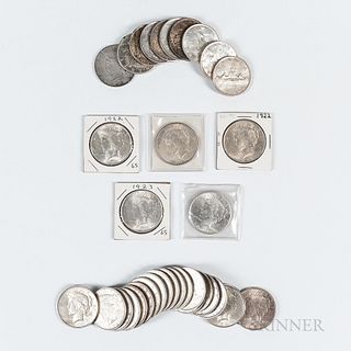 Thirty-two Peace Dollars