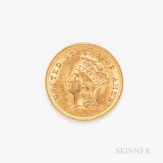 1854 $3 Gold Coin