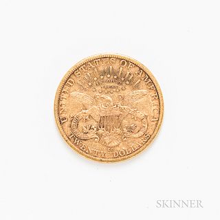 1889-CC $20 Liberty Head Double Eagle Gold Coin