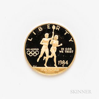 1984-W $10 Olympiad XXIII Proof Gold Coin.
