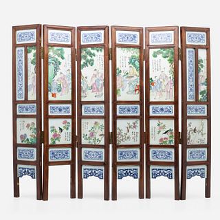 Chinese Export, Famille Rose table screen