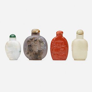 Chinese, jade snuff bottles, collection of four