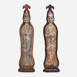Chinese, attendants, set of two