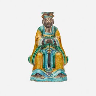 Chinese, Fahua seated immortal figure