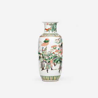 Chinese, Famille Verte 'Journey to the West' vase