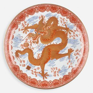Chinese, Large Iron-Red 'Dragon' charger