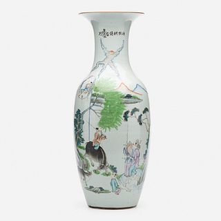 Chinese, Qianjiang enamel 'Figural' vase