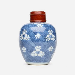 Chinese, Blue and White ginger jar and cover