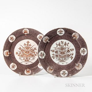 Two English Tin-glazed Earthenware Plates