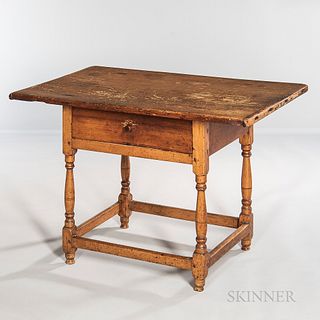 Pine and Maple Turned Tavern Table
