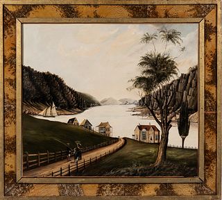 School of Thomas Chambers, 19th Century      Hudson River View