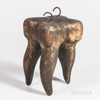 Carved and Gilded Tooth Trade Sign