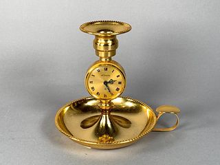 A Le Coultre Chamberstick Clock