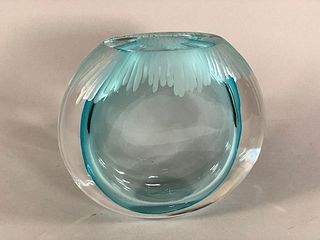Seguso Murano For Donghia Art Glass Vase, Modern