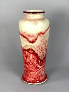 Ruskin Pottery Oxblood Glaze Vase, 1909
