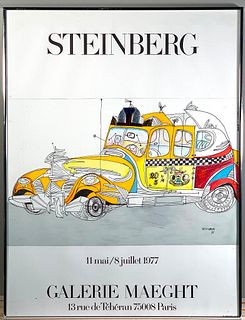 Saul Steinberg Exhibition Poster, Maeght, Paris