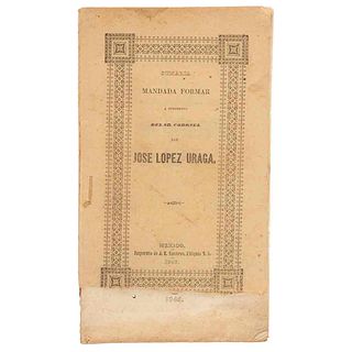 López Uraga, José. Sumaria. México: Imprenta de Juan R. Navarro, 1846. En la que se comprueba la conducta militar que...